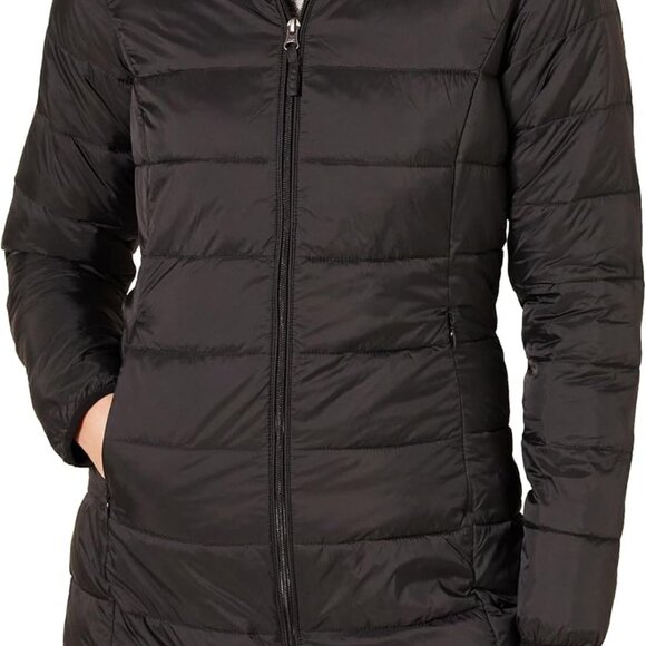 womens Lightweight Water-Resistant Packable Hooded Puffer Coat Available in Plus